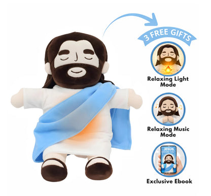 Peluche Jésus qui respire pour l'anxiété
