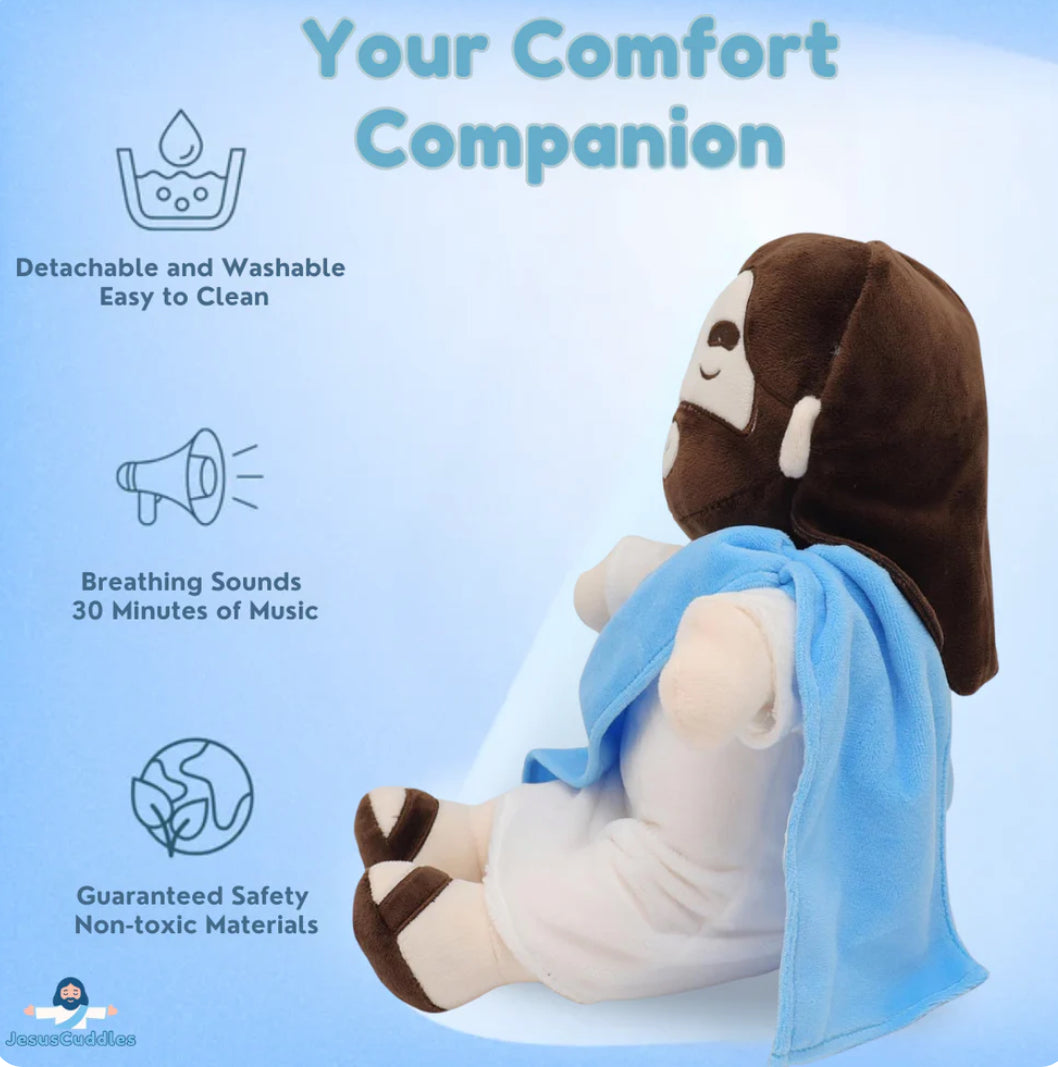 Peluche Jésus qui respire pour l'anxiété