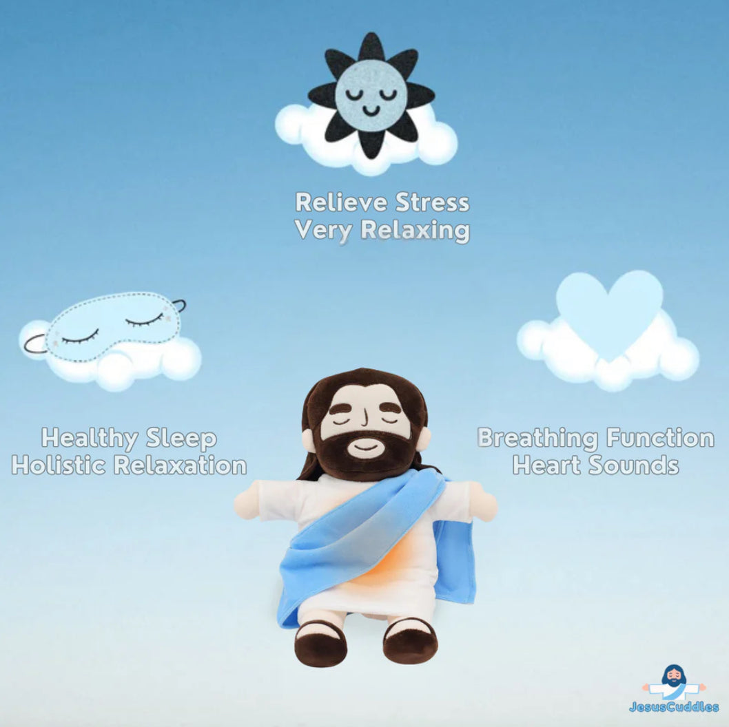 Peluche Jésus qui respire pour l'anxiété